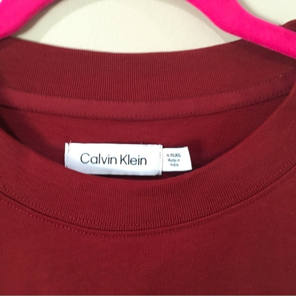 New Calvin Klein Women’s  100% Cotton Red  Classic Basic T-Shirts X Large - Picture 4 of 4